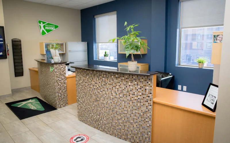 The Progress Physiotherapy reception desk