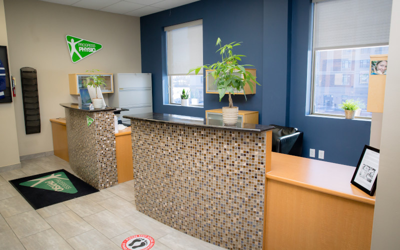 Reception at Progress Physiotherapy in Kingston